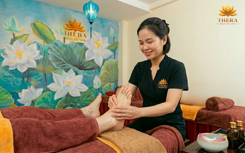 Massage chân trị liệu